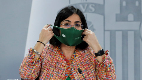 La Ministra de Sanidad, Carolina Darias, ofrece una rueda de prensa para explicar los acuerdos del Consejo Interterritorial del Sistema Nacional de Salud, este miércoles en Madrid. La Ministra de Sanidad, Carolina Darias, ofrece una rueda de prensa para explicar los acuerdos del Consejo Interterritorial del Sistema Nacional de Salud, este miércoles en Madrid.