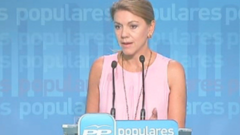 Cospedal: "Nosotros no vamos a hablar de frentes ni de diferencias como hacen otros" Cospedal: "Nosotros no vamos a hablar de frentes ni de diferencias como hacen otros"