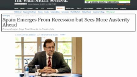 Rajoy asegura que "España ha salido de la recesión pero no de la crisis" Rajoy asegura que "España ha salido de la recesión pero no de la crisis"