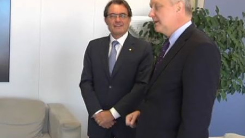 Rehn recibe al president Mas Rehn recibe al president Mas