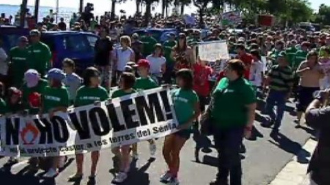 Marchas contra el almacén subterráneo de gas Marchas contra el almacén subterráneo de gas