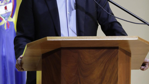 26/07/2022-El presidente electo de Colombia, Gustavo Petro, habla durante un acto en la universidad Externado de Colombia, el 26 de julio, en Bogotá (Colombia). 26/07/2022-El presidente electo de Colombia, Gustavo Petro, habla durante un acto en la universidad Externado de Colombia, el 26 de julio, en Bogotá (Colombia).