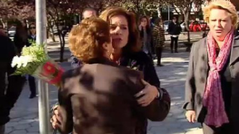 Abucheo a Ana Botella durante un acto de homenaje a las víctimas del Madrid Arena Abucheo a Ana Botella durante un acto de homenaje a las víctimas del Madrid Arena