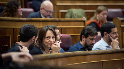 La diputada de Podemos, Carolina Bescansa en el pleno del pasado martes 23 de octubre. EFE La diputada de Podemos, Carolina Bescansa en el pleno del pasado martes 23 de octubre. EFE