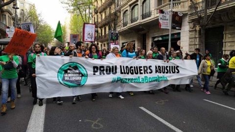 Cabecera de la manifestación en Barcelona. (EP) Cabecera de la manifestación en Barcelona. (EP)