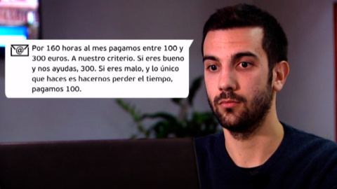 Denuncia una oferta de prácticas a 60 céntimos la hora Denuncia una oferta de prácticas a 60 céntimos la hora
