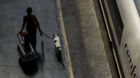 Una mujer se prepara para subir al tren en la estación madrileña de Atocha. REUTERS/Susana Vera Una mujer se prepara para subir al tren en la estación madrileña de Atocha. REUTERS/Susana Vera