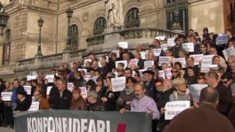 La izquierda abertzale protesta contra la Operación Jaque La izquierda abertzale protesta contra la Operación Jaque