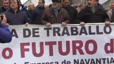 Los trabajadores de Navantía se hacen oír en las calles de Ferrol Los trabajadores de Navantía se hacen oír en las calles de Ferrol