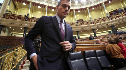 El presidente del Gobierno, Pedro Sánchez, durante el debate de totalidad de los presupuestos en el pleno del Congreso. EFE/Kiko Huesca El presidente del Gobierno, Pedro Sánchez, durante el debate de totalidad de los presupuestos en el pleno del Congreso. EFE/Kiko Huesca
