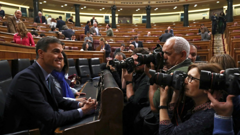 Pedro Sánchez en el Congreso de los Diputados durante el debate de totalidad de los Presupuestos. REUTERS/Sergio Perez Pedro Sánchez en el Congreso de los Diputados durante el debate de totalidad de los Presupuestos. REUTERS/Sergio Perez