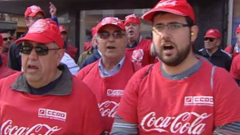 Los trabajadores de Coca-Cola protestan contra el ERE Los trabajadores de Coca-Cola protestan contra el ERE