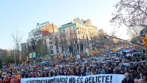 Cabecera de la manifestación. EFE/ Alejandro García
