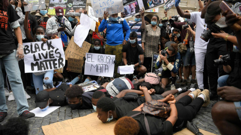 Protesta antirracista en Barcelona en junio de 2020 a raíz del asesinato de George Floyd en Estados Unidos.- LLUIS GENE AFP Protesta antirracista en Barcelona en junio de 2020 a raíz del asesinato de George Floyd en Estados Unidos.- LLUIS GENE AFP