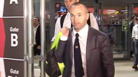 Caras largas en el regreso del Barça a Barcelona Caras largas en el regreso del Barça a Barcelona