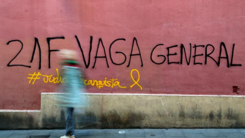 Huelga general en Catalunya por el juicio del 'procés'. EFE/MARTA PÉREZ