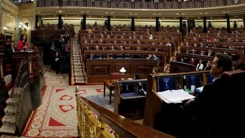 La ministra de Hacienda, María Jesús Montero (i), interviene en el debate de totalidad de los presupuestos este martes en el pleno del Congreso. EFE/Juan Carlos Hidalgo La ministra de Hacienda, María Jesús Montero (i), interviene en el debate de totalidad de los presupuestos este martes en el pleno del Congreso. EFE/Juan Carlos Hidalgo