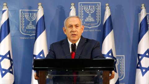 Netanyahu se dirige a los medios en Israel. (CORINNA KERN | EFE) Netanyahu se dirige a los medios en Israel. (CORINNA KERN | EFE)
