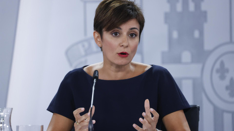 La ministra de Política Territorial y portavoz del Gobierno, Isabel Rodríguez, durante la rueda de prensa posterior al Consejo de Ministros celebrado este martes La ministra de Política Territorial y portavoz del Gobierno, Isabel Rodríguez, durante la rueda de prensa posterior al Consejo de Ministros celebrado este martes