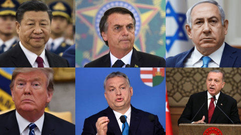 Jinping, Bolsonaro, Netanyahu,Trump, Orbán y Erdogan. Jinping, Bolsonaro, Netanyahu,Trump, Orbán y Erdogan.