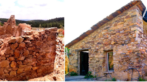 Imagen de una de las casas reconstruidas por el proyecto repoblador de Fraguas Imagen de una de las casas reconstruidas por el proyecto repoblador de Fraguas