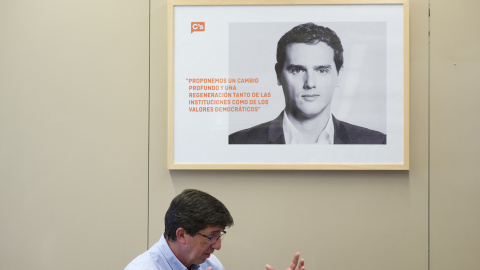 Juan Marín, presidente de Ciudadanos en Andalucía, retratado por Laura León Juan Marín, presidente de Ciudadanos en Andalucía, retratado por Laura León