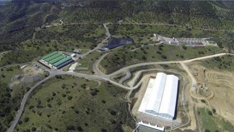 Vista aérea de las instalaciones de El Cabril, en el término municipal de Hornachuelos - EFE Vista aérea de las instalaciones de El Cabril, en el término municipal de Hornachuelos - EFE