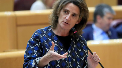 La ministra para la Transición Ecológica, Teresa Ribera, durante la sesión de control al Gobierno en el Pleno del Senado, el martes en Madrid. EFE/ Fernando Alvarado La ministra para la Transición Ecológica, Teresa Ribera, durante la sesión de control al Gobierno en el Pleno del Senado, el martes en Madrid. EFE/ Fernando Alvarado