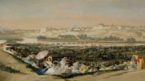 La pradera de San Isidro de Francisco de Goya muestra las vistas a Madrid que eliminaría el pelotazo urbanístico de la Ermita del Santo La pradera de San Isidro de Francisco de Goya muestra las vistas a Madrid que eliminaría el pelotazo urbanístico de la Ermita del Santo