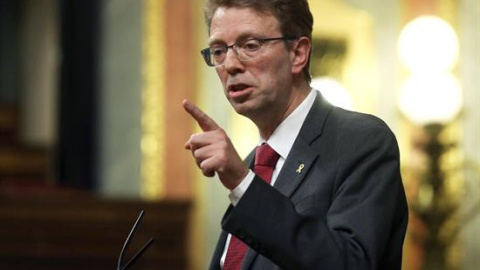 El diputado del PDeCAT, Ferrán Bel, interviene en el debate de totalidad de los presupuestos este martes en el pleno del Congreso. EFE/Kiko Huesca El diputado del PDeCAT, Ferrán Bel, interviene en el debate de totalidad de los presupuestos este martes en el pleno del Congreso. EFE/Kiko Huesca