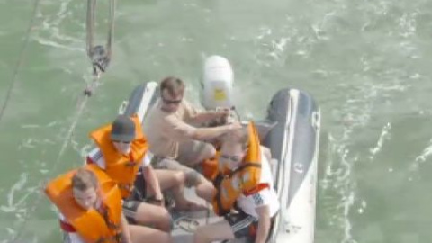 La selección alemana se relaja a bordo de un barco La selección alemana se relaja a bordo de un barco