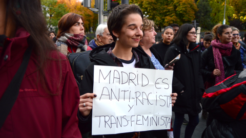 Cientos de personas se han concentrado en Cibeles en contra del racismo - Arancha Ríos