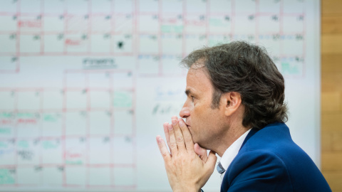 Jaume Asens és un dels dirigents claus de Barcelona en Comú. JOEL KASHILA. Jaume Asens és un dels dirigents claus de Barcelona en Comú. JOEL KASHILA.