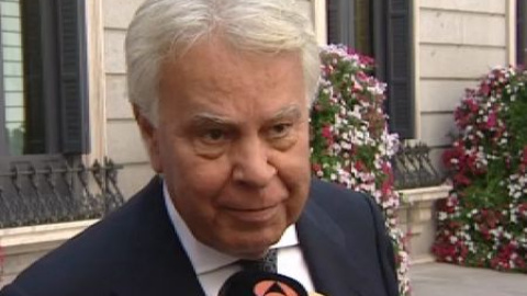 Felipe González: "Quiero mandar toda mi solidaridad a la Roja" Felipe González: "Quiero mandar toda mi solidaridad a la Roja"