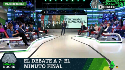 Imagen del debate a siete en La Sexta. Imagen del debate a siete en La Sexta.
