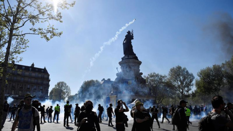 Manifestantes en París. EFE
