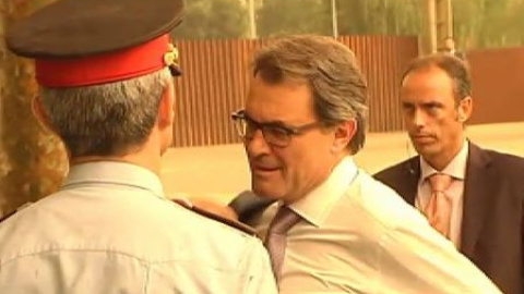Cordialidad ente Felipe VI y Artur Mas en un acto en Girona Cordialidad ente Felipe VI y Artur Mas en un acto en Girona
