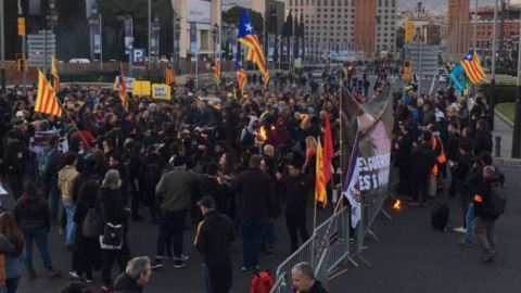 Els CDR a l'alçada de la plaça Espanya. CDR Els CDR a l'alçada de la plaça Espanya. CDR