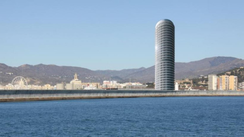 El rascacielos de Málaga.- Plataforma 'Defendamos Nuestro Horizonte'. El rascacielos de Málaga.- Plataforma 'Defendamos Nuestro Horizonte'.