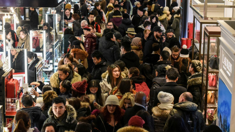 Un centro comercial de Nueva York, colapsado. REUTERS/Stephanie Keith