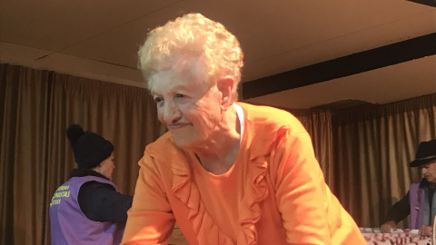 Julia, una de las jubiladas pensionistas que ha dado voz al colectivo este miércoles en Oropesa. J.G.U.
