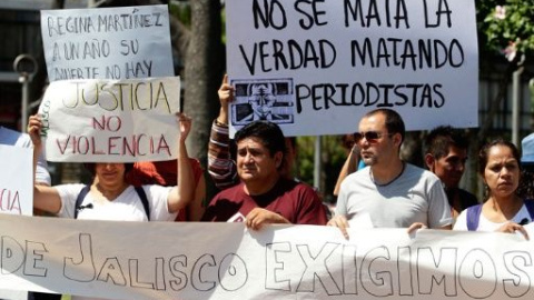 Manifestación por la libertad de prensa en México. EFE/Archivo Manifestación por la libertad de prensa en México. EFE/Archivo
