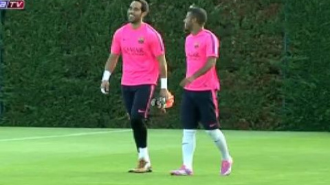 Neymar completa la sesión completa de entrenamiento Neymar completa la sesión completa de entrenamiento