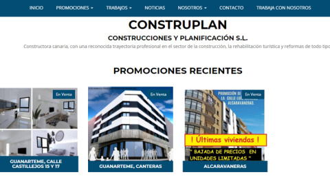 Página web de Construplan, Construcciones y Planificación SL Página web de Construplan, Construcciones y Planificación SL