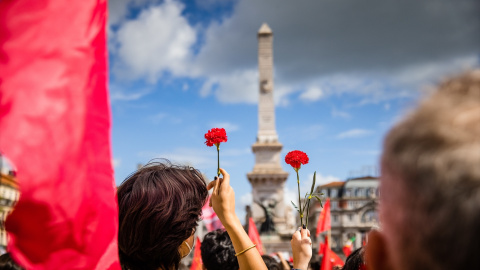 Homenaje a la Revolución de los Claveles celebrado en Lisboa. Homenaje a la Revolución de los Claveles celebrado en Lisboa.