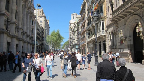 Una calle de Barcelona, en una imagen de archivo. / EUROPA PRESS Una calle de Barcelona, en una imagen de archivo. / EUROPA PRESS
