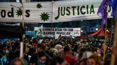 Manifestación a favor de la legalización del aborto en Argentina. Imagen de Archivo. Manifestación a favor de la legalización del aborto en Argentina. Imagen de Archivo.