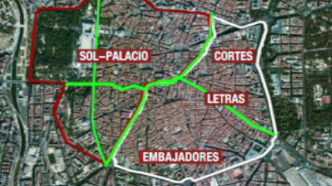El corazón de Madrid se cierra al tráfico de coches El corazón de Madrid se cierra al tráfico de coches