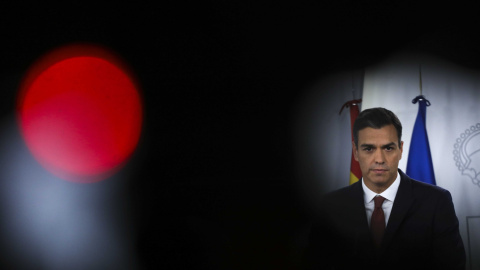 El presidente del Gobierno, Pedro Sanchez, en una comparecencia en el Palacio de la Moncloa. REUTERS/Susana Vera El presidente del Gobierno, Pedro Sanchez, en una comparecencia en el Palacio de la Moncloa. REUTERS/Susana Vera