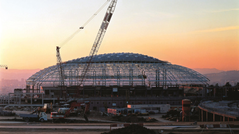 Fotografía facilitada por la Fundación Hyatt del Palau Sant Jordi (1990), diseñado por el arquitecto, urbanista y teórico japonés Arata Isozaki.- EFE Fotografía facilitada por la Fundación Hyatt del Palau Sant Jordi (1990), diseñado por el arquitecto, urbanista y teórico japonés Arata Isozaki.- EFE